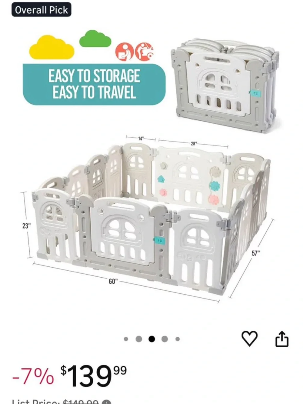 Play22 foldable playard